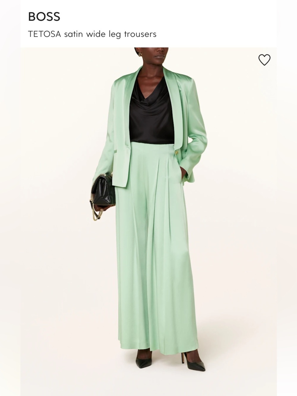 Boss wide legs pants. So beautiful on it.